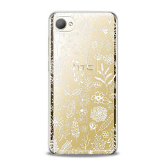 Lex Altern TPU Silicone HTC Case White Floral Pattern