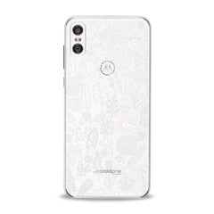 Lex Altern TPU Silicone Motorola Case White Floral Pattern