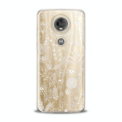 Lex Altern TPU Silicone Motorola Case White Floral Pattern