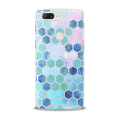 Lex Altern TPU Silicone OnePlus Case Blue Honeycomb