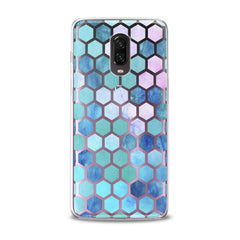 Lex Altern TPU Silicone OnePlus Case Blue Honeycomb