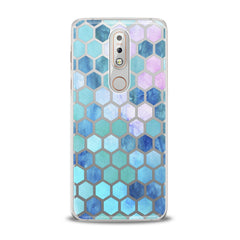 Lex Altern TPU Silicone Nokia Case Blue Honeycomb