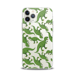 Lex Altern TPU Silicone iPhone Case Green Dinosaurs