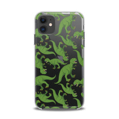 Lex Altern TPU Silicone iPhone Case Green Dinosaurs