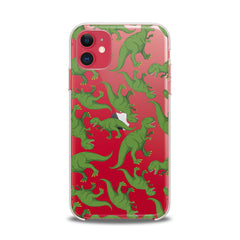 Lex Altern TPU Silicone iPhone Case Green Dinosaurs