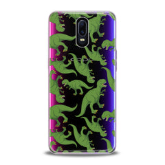 Lex Altern TPU Silicone Oppo Case Green Dinosaurs