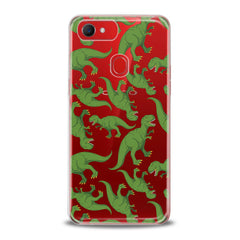 Lex Altern TPU Silicone Oppo Case Green Dinosaurs