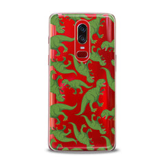 Lex Altern TPU Silicone OnePlus Case Green Dinosaurs