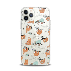 Lex Altern TPU Silicone iPhone Case Sleepy Orange Sloths