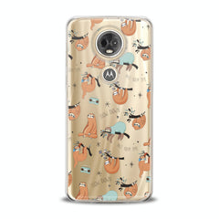 Lex Altern TPU Silicone Motorola Case Sleepy Orange Sloths