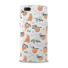 Lex Altern Sleepy Orange Sloths OnePlus Case