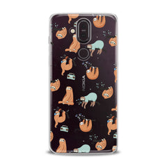 Lex Altern TPU Silicone Nokia Case Sleepy Orange Sloths