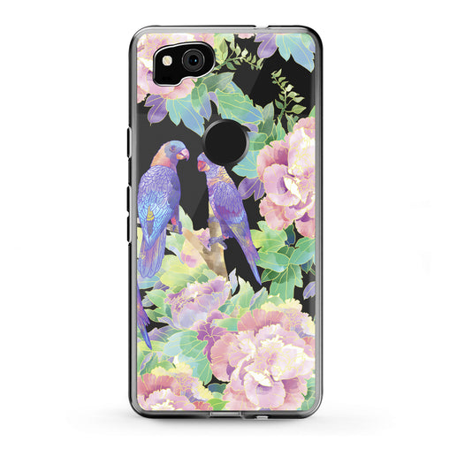 Lex Altern Google Pixel Case Purple Parrots