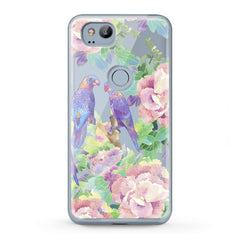 Lex Altern TPU Silicone Google Pixel Case Purple Parrots