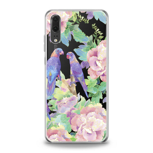 Lex Altern Purple Parrots Huawei Honor Case