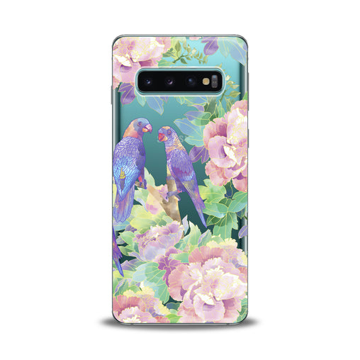 Lex Altern Purple Parrots Samsung Galaxy Case