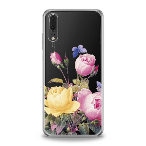 Lex Altern Pink Roses Flower Huawei Honor Case