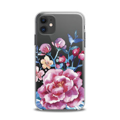 Lex Altern TPU Silicone iPhone Case Bright Pink Peonies