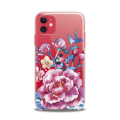 Lex Altern TPU Silicone iPhone Case Bright Pink Peonies