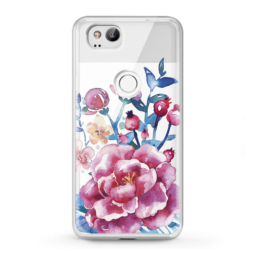 Lex Altern Google Pixel Case Bright Pink Peonies