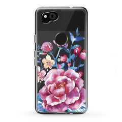 Lex Altern TPU Silicone Google Pixel Case Bright Pink Peonies