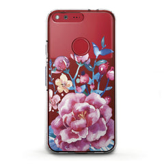 Lex Altern TPU Silicone Google Pixel Case Bright Pink Peonies