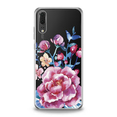 Lex Altern TPU Silicone Huawei Honor Case Bright Pink Peonies