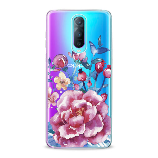 Lex Altern Bright Pink Peonies Oppo Case