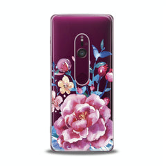 Lex Altern TPU Silicone Sony Xperia Case Bright Pink Peonies