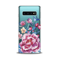 Lex Altern TPU Silicone Samsung Galaxy Case Bright Pink Peonies