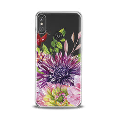 Lex Altern TPU Silicone Motorola Case Purple Сhrysanthemum