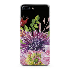 Lex Altern TPU Silicone Phone Case Purple Сhrysanthemum