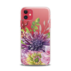 Lex Altern TPU Silicone iPhone Case Purple Сhrysanthemum