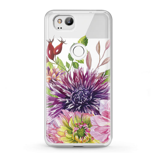 Lex Altern Google Pixel Case Purple Сhrysanthemum