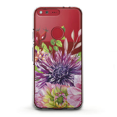 Lex Altern TPU Silicone Phone Case Purple Сhrysanthemum