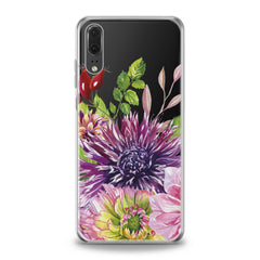 Lex Altern TPU Silicone Huawei Honor Case Purple Сhrysanthemum