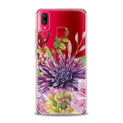 Lex Altern TPU Silicone VIVO Case Purple Сhrysanthemum