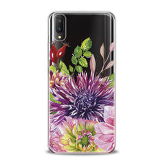 Lex Altern TPU Silicone VIVO Case Purple Сhrysanthemum