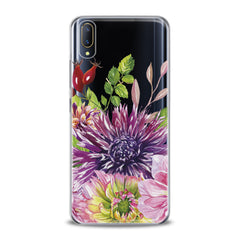 Lex Altern TPU Silicone VIVO Case Purple Сhrysanthemum