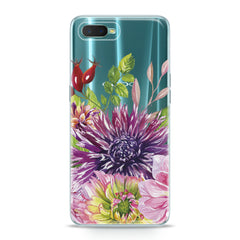 Lex Altern TPU Silicone Oppo Case Purple Сhrysanthemum