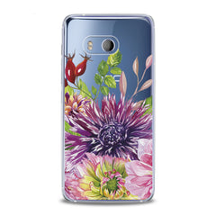 Lex Altern TPU Silicone HTC Case Purple Сhrysanthemum