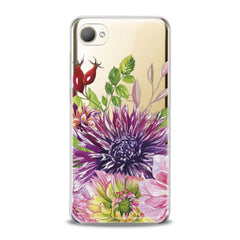 Lex Altern TPU Silicone HTC Case Purple Сhrysanthemum