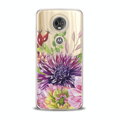 Lex Altern TPU Silicone Motorola Case Purple Сhrysanthemum