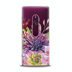 Lex Altern TPU Silicone Sony Xperia Case Purple Сhrysanthemum