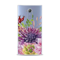 Lex Altern TPU Silicone Sony Xperia Case Purple Сhrysanthemum