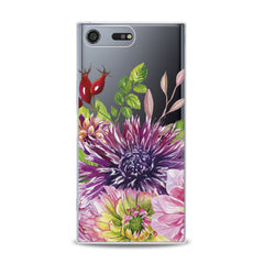 Lex Altern TPU Silicone Sony Xperia Case Purple Сhrysanthemum