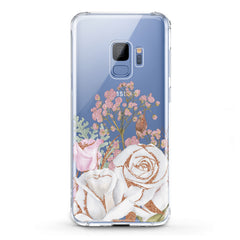 Lex Altern TPU Silicone Samsung Galaxy Case White Rose Pattern