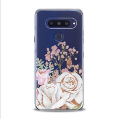 Lex Altern TPU Silicone LG Case White Rose Pattern