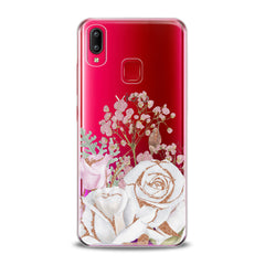 Lex Altern TPU Silicone VIVO Case White Rose Pattern