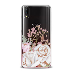 Lex Altern TPU Silicone VIVO Case White Rose Pattern